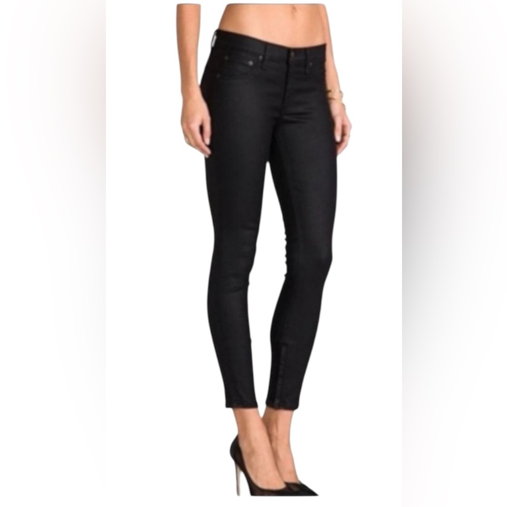 Rag & Bone-size 27- Zipper Capri coated black finish.